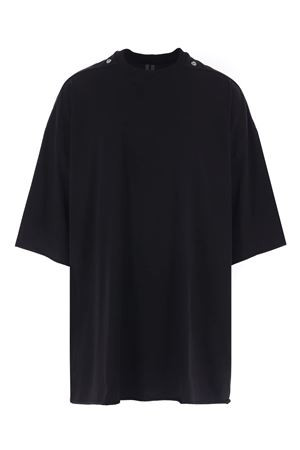 Tommy T-shirt in black cotton RICK OWENS | RU02E1283JAES209